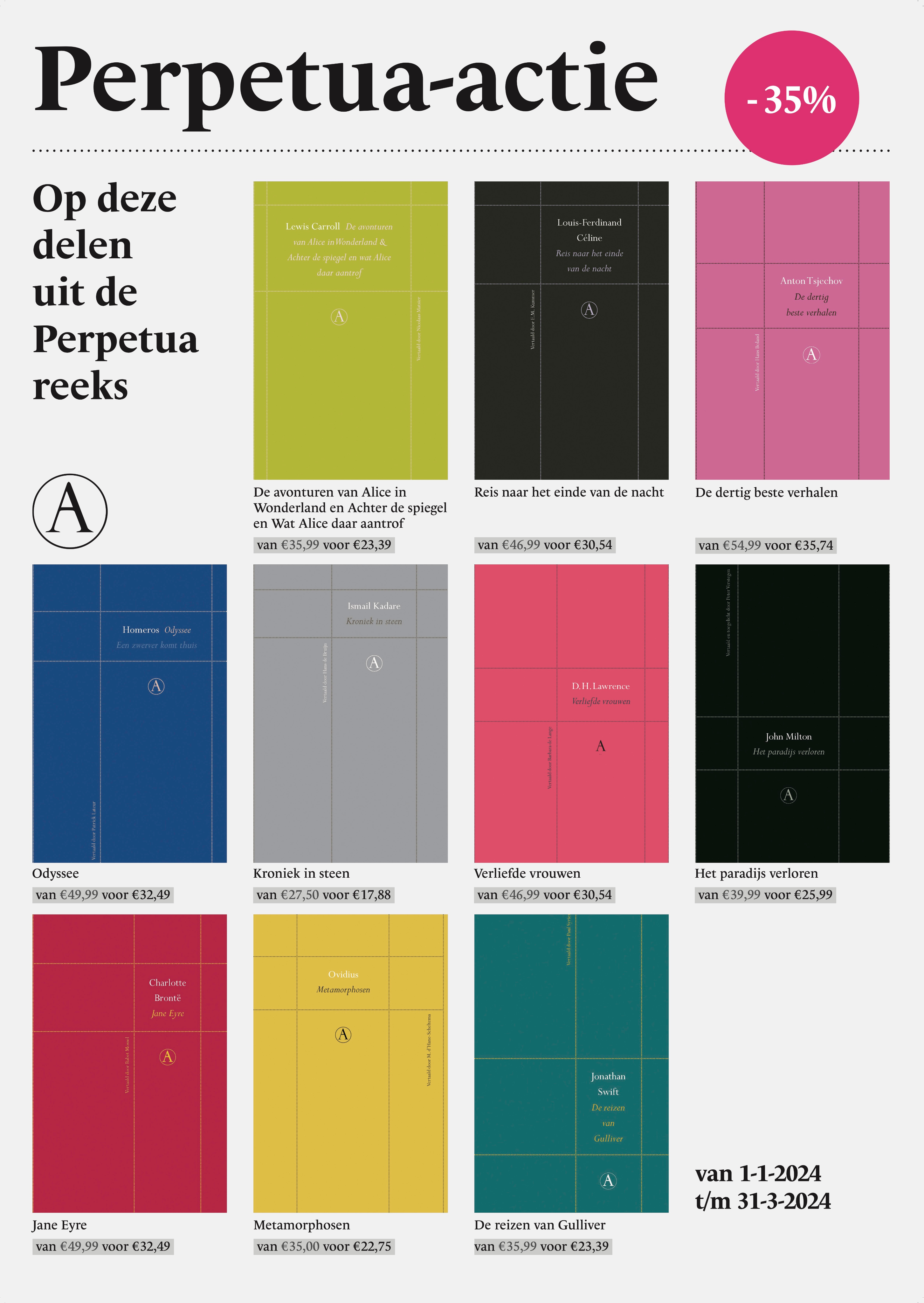 Perpetua-actie poster design mockup.