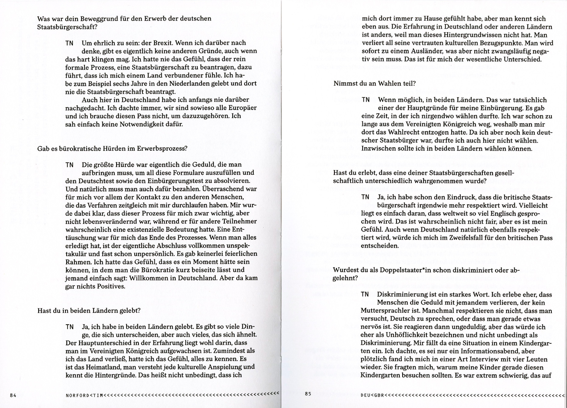Spread from Homelands.