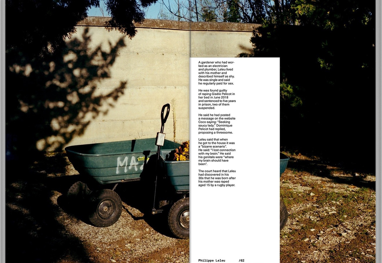 Spread from Shame Must Change Sides: Philippe Leleu.
