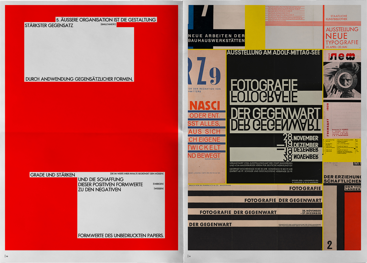 Poster spread from The Principles of New Typography.